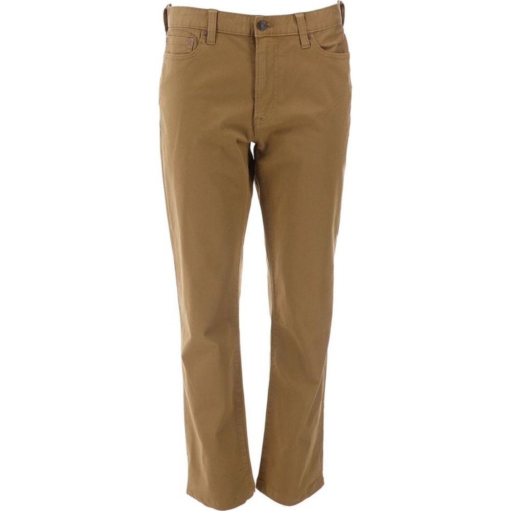NWT LANDS' END STRAIGHT GARMENT DYE KNOCKABOUT PANTS ANTIQUE BRONZE 36